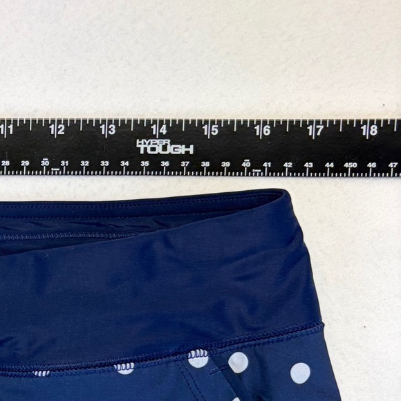 Share Lands' End Navy Blue White Polka-Dot Swim Skort Lined Shorts Size 14 - Picture 4 of 12
